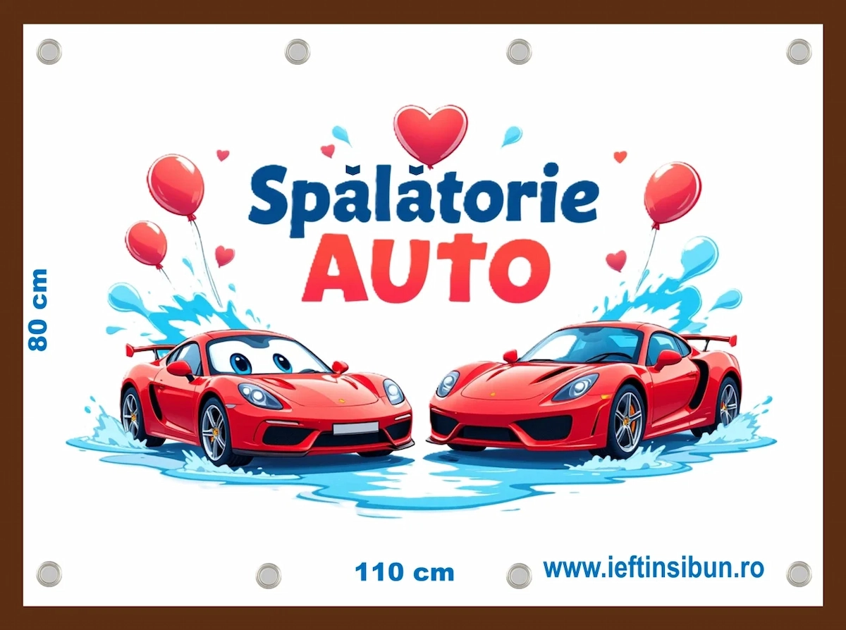 Banner Personalizat Spălătorie Auto