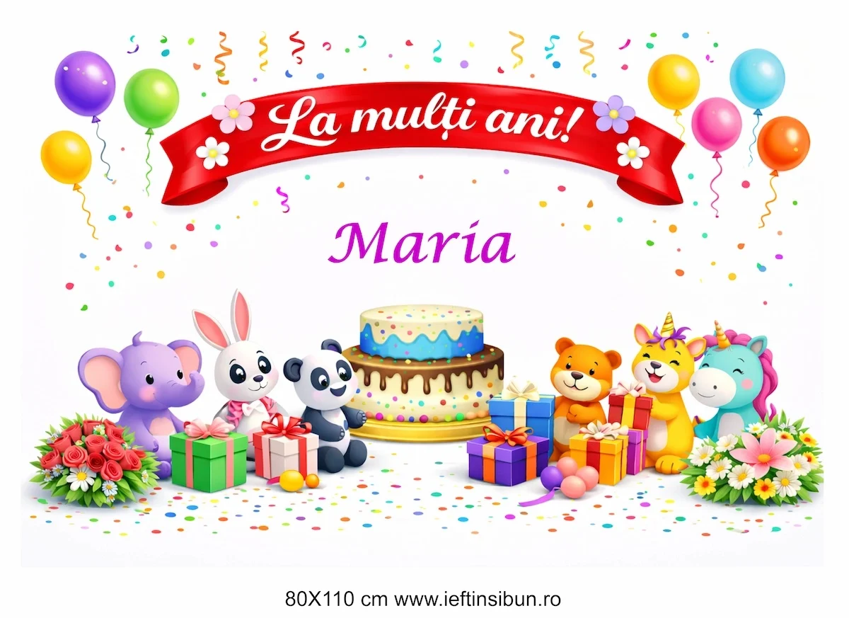Banner Personalizat La Multi Ani! Aniversar