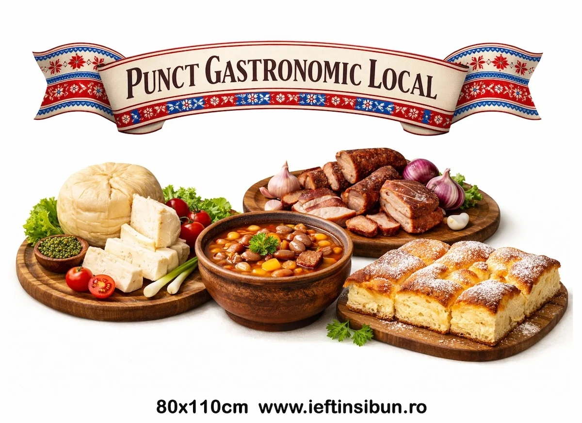 Banner Personalizat Punct Gastronomic Local – Transilvania